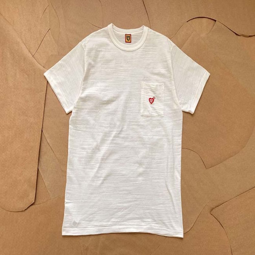 Human Made Bunny Print Classic Small Logo Short Sleeve White